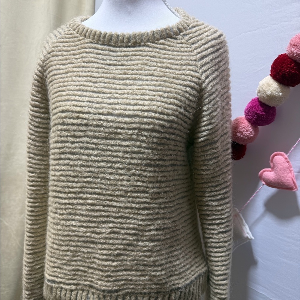 L'AGENCE Cream Ribbed Women's Sweater